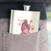 Grappige Luiaard Flask Cheers - Aangepaste tekst Flacon (Voorbeeld)