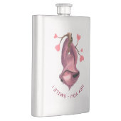 Grappige Luiaard Flask Glimlach - Aangepaste tekst Flacon (Rechts)