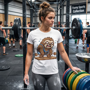 Grappige Luiaard Gewichtheffer Gym Sporten T-shirt