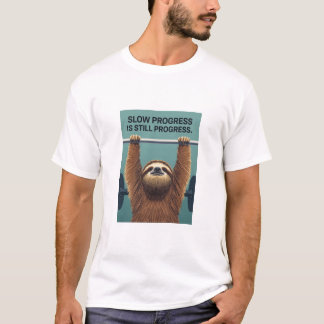 Grappige Luiaard Gym Motivatie Poster - Trage Voor T-shirt