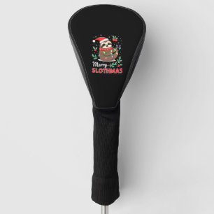 Grappige Luiaard Kerstlichtjes Gelukkig Luiaardker Golfheadcover