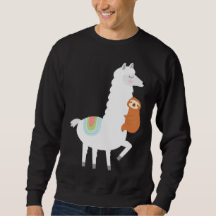 Grappige luiaard knuffelen Llama Alpaca Trui