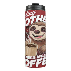 Grappige luiaard/koffie thermosbeker