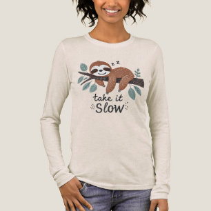 Grappige luiaard liefhebbers woord kunst Tri-Blend shirt