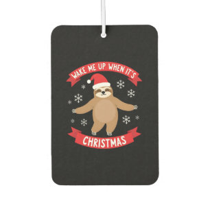 Grappige luiaard maak me wakker als het Kerstmis i Luchtverfrisser