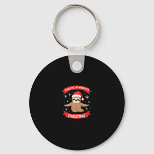 Grappige Luiaard maakt me wakker als zijn Kerstmis Sleutelhanger