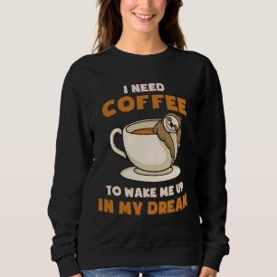 Grappige luiaard meme ik heb koffie nodig om me wa trui