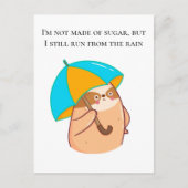 Grappige luiaard met paraplu briefkaart (Voorkant)