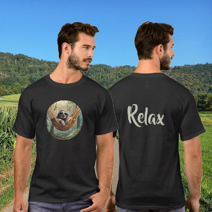 Grappige luiaard met zonnebril in een hangmat t-shirt