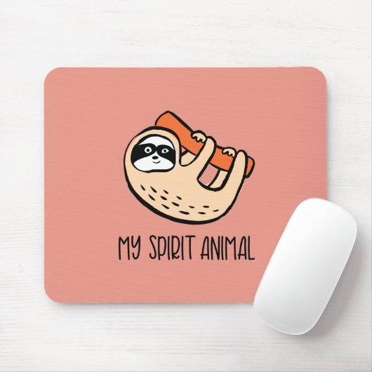 Grappige luiaard mousepad muismat (Met muis)