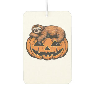 Grappige luiaard op Halloween pompoen essentiële T Luchtverfrisser