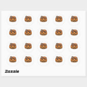 Grappige Luiaard op Halloween Pumpkin Essential T- Ronde Sticker (Vel)