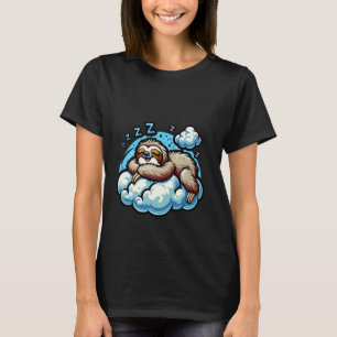 Grappige Luiaard Op Wolk Zzz Wolk T-shirt