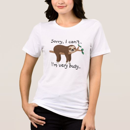Grappige Luiaard Puns T-shirt, Punny Leuke Dieren  Tri-Blend Shirt (Voorkant)