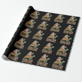 Grappige luiaard rijdt op schildpad cadeaupapier (Uitgerold)