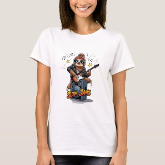 Grappige Luiaard Rockstar Animal Music Design T-shirt