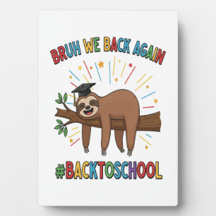 Grappige Luiaard Terug naar School Fotoplaat