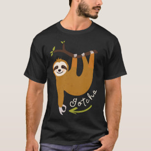 Grappige luiaard vinger cirkel spel grap t-shirt