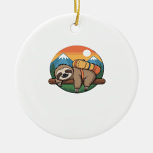 Grappige Luiaard Wandel Klassiek T-Shirt_1 Keramisch Ornament