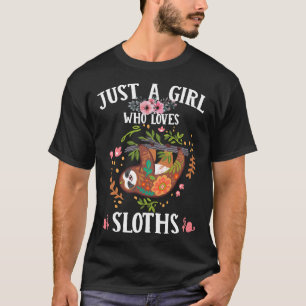 Grappige luiaards gewoon een meisje die t-shirt
