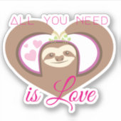 Grappige luiaards girly samurai zombie luiaard mac sticker (Voorkant)