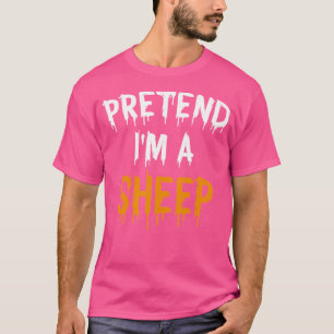 Grappige luie Halloween doen alsof ik een schaap b T-shirt