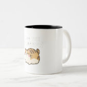 Grappige luie kat - 'Ik doe dit morgen' Tweekleurige Koffiemok (Voorkant rechts)