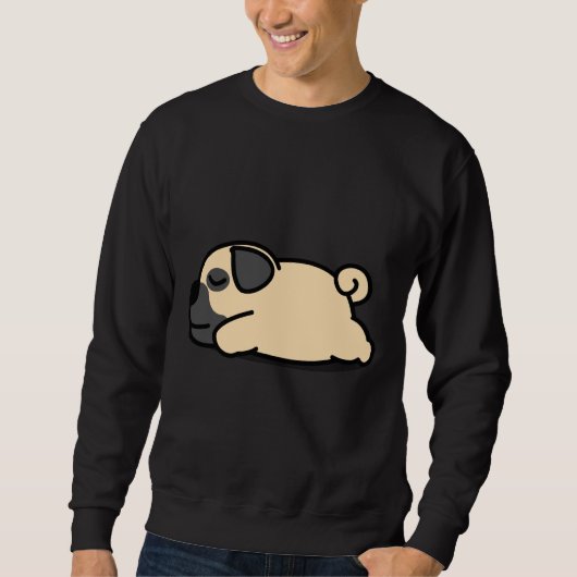 grappige luie pug Classic T-Shirt 346 (Voorkant)