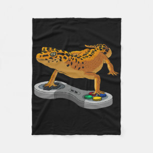 Grappige Luipaardgekko Baardagaam Cadeau Kinderen  Fleece Deken
