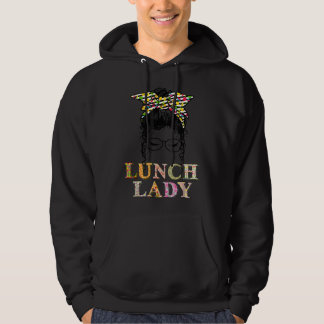 Grappige lunchdame schoolvoedsel service cafetaria hoodie