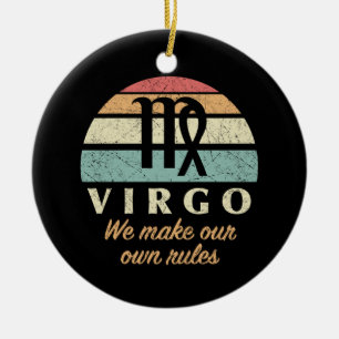 Grappige Maagd Zodiac Regels Keramisch Ornament