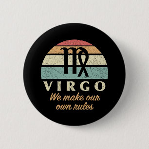 Grappige Maagd Zodiac Regels Ronde Button 5,7 Cm