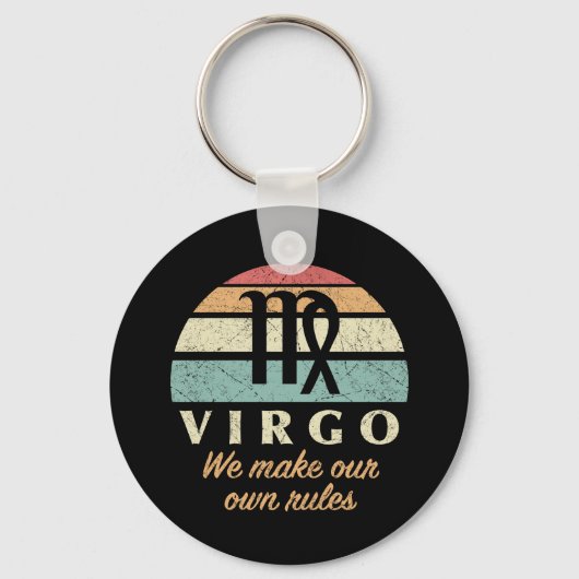 Grappige Maagd Zodiac Regels Sleutelhanger (Voorkant)