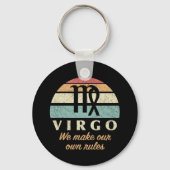 Grappige Maagd Zodiac Regels Sleutelhanger (Achterkant)