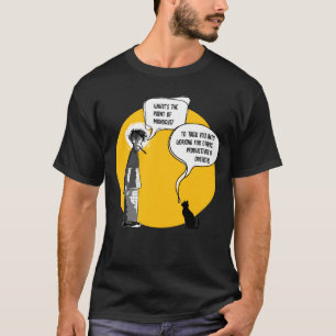 Grappige maandag kat kantoor humor sarcasme t-shirt