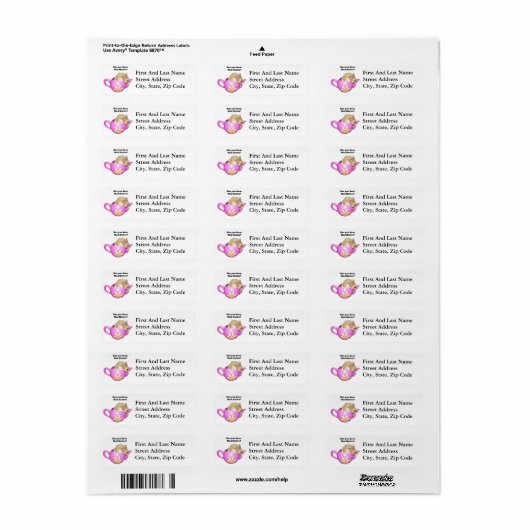 Grappige Mad Hatter Dormouse Alice in Wonderland Etiket (Full Sheet)