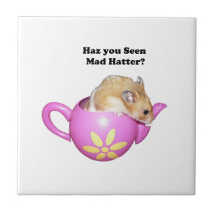 Grappige Mad Hatter Dormouse Alice in Wonderland Tegeltje