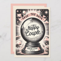 Grappige Magic Ball Roze Zwart Save the date