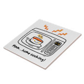 Grappige Magnetron Thuis Koken Tegeltje (Zijkant)
