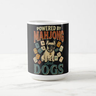 Grappige Mahjong Franse Bulldog Retro Hond Liefheb Koffiemok