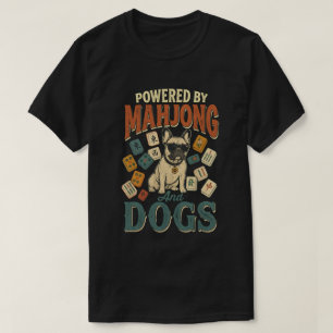 Grappige Mahjong Franse Bulldog Retro Hond Liefheb T-shirt