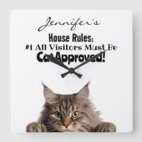 Grappige Maine Coon Kat Wandklok