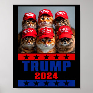Grappige Make Cats Save Again Trump Usa President  Poster