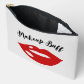 grappige Make-up Buff woord art Etui (Open)