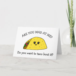 Grappige make-up Kaart, vechten, ruzie maken Taco  Kaart