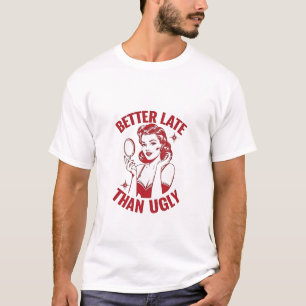 Grappige make-up woordspeling, glam meisje humor, t-shirt