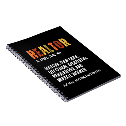 Grappige makelaar makelaar makelaar makelaar notitieboek (Rechterzijde)