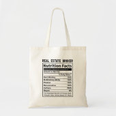 Grappige makelaar makelaar makelaar voeding feiten tote bag (Voorkant)