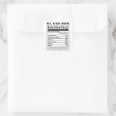 Grappige makelaar makelaar makelaar voeding feiten vierkante sticker (Tas)