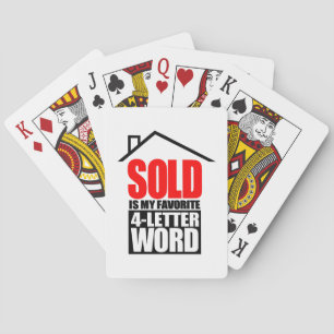 Grappige makelaar VERKOCHT Is Mijn Favoriete Woord Pokerkaarten